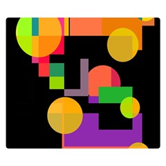 Colorful Abstraction Double Sided Flano Blanket (small) 