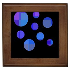 Blue Circles  Framed Tiles