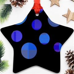 Blue Circles  Ornament (star) 