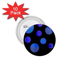 Blue Circles  1 75  Buttons (10 Pack)