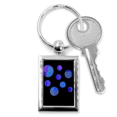 Blue Circles  Key Chains (rectangle) 