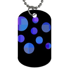 Blue Circles  Dog Tag (one Side)