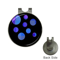 Blue Circles  Hat Clips With Golf Markers