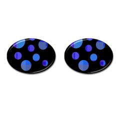 Blue Circles  Cufflinks (oval) by Valentinaart