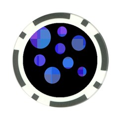 Blue Circles  Poker Chip Card Guards