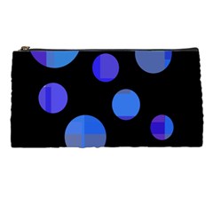 Blue Circles  Pencil Cases