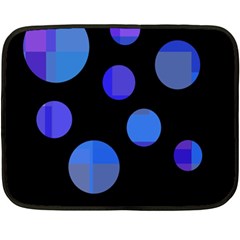 Blue Circles  Double Sided Fleece Blanket (mini) 