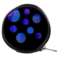 Blue Circles  Mini Makeup Bags by Valentinaart