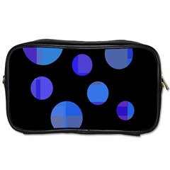 Blue Circles  Toiletries Bags by Valentinaart