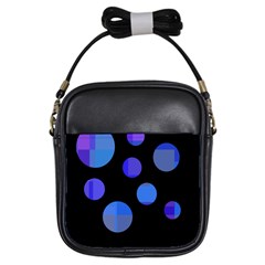 Blue Circles  Girls Sling Bags