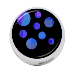 Blue Circles  4-port Usb Hub (one Side)