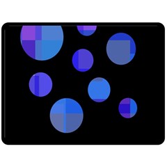 Blue Circles  Fleece Blanket (large) 