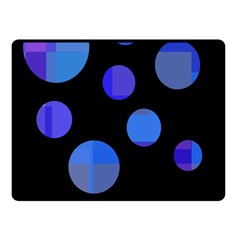 Blue Circles  Fleece Blanket (small)