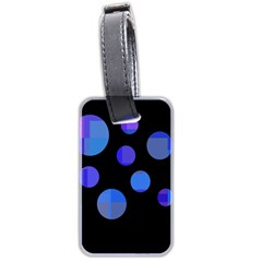 Blue Circles  Luggage Tags (two Sides) by Valentinaart