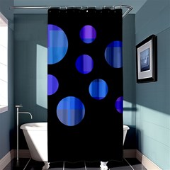 Blue Circles  Shower Curtain 36  X 72  (stall) 