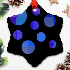 Blue Circles  Ornament (snowflake) 