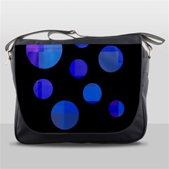 Blue Circles  Messenger Bags