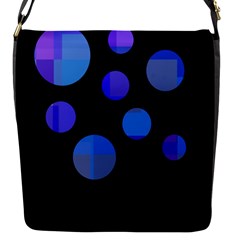 Blue Circles  Flap Messenger Bag (s)