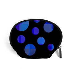 Blue Circles  Accessory Pouches (small)  by Valentinaart