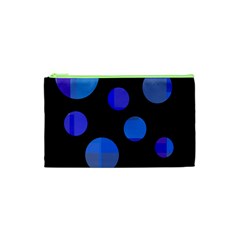 Blue Circles  Cosmetic Bag (xs)