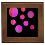 Pink abstraction Framed Tiles Front