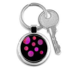 Pink Abstraction Key Chains (round)  by Valentinaart