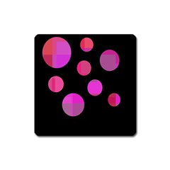 Pink Abstraction Square Magnet