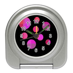 Pink Abstraction Travel Alarm Clocks by Valentinaart