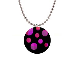 Pink Abstraction Button Necklaces by Valentinaart