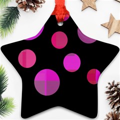 Pink Abstraction Star Ornament (two Sides) 