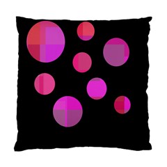 Pink Abstraction Standard Cushion Case (one Side) by Valentinaart