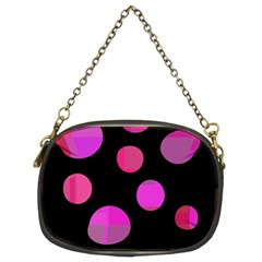 Pink Abstraction Chain Purses (two Sides) 