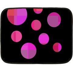 Pink Abstraction Fleece Blanket (mini) by Valentinaart