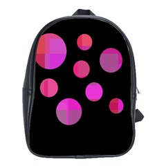 Pink Abstraction School Bags(large)  by Valentinaart