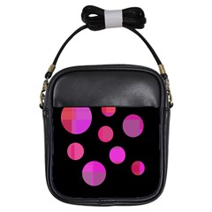 Pink Abstraction Girls Sling Bags