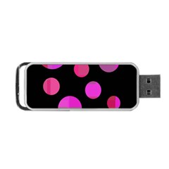 Pink Abstraction Portable Usb Flash (one Side) by Valentinaart