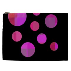 Pink Abstraction Cosmetic Bag (xxl)  by Valentinaart