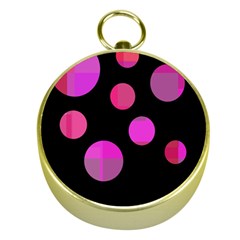 Pink Abstraction Gold Compasses