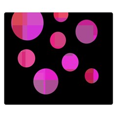 Pink Abstraction Double Sided Flano Blanket (small) 