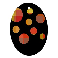 Orange abstraction Ornament (Oval) 