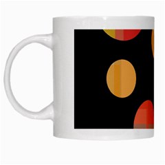 Orange Abstraction White Mugs by Valentinaart