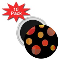 Orange abstraction 1.75  Magnets (10 pack) 