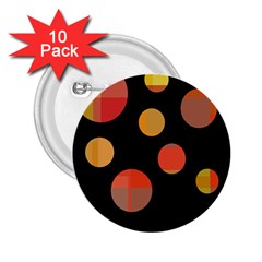 Orange abstraction 2.25  Buttons (10 pack) 