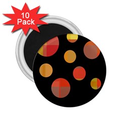 Orange abstraction 2.25  Magnets (10 pack) 