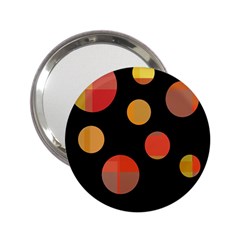 Orange abstraction 2.25  Handbag Mirrors