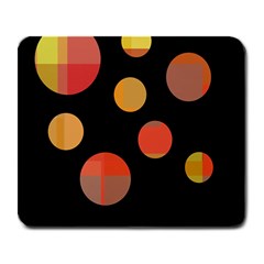 Orange Abstraction Large Mousepads by Valentinaart