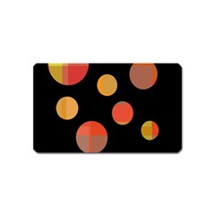 Orange abstraction Magnet (Name Card)