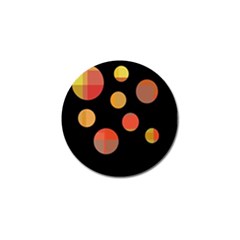 Orange abstraction Golf Ball Marker