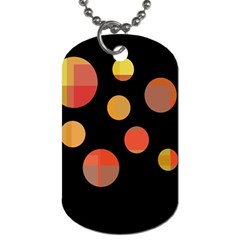 Orange abstraction Dog Tag (Two Sides)