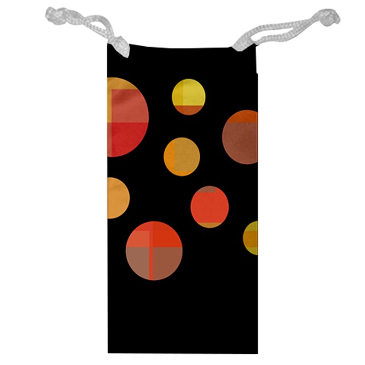 Orange abstraction Jewelry Bags